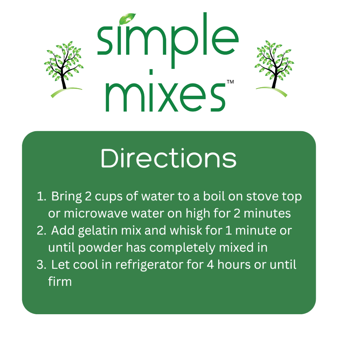 Simple Mixes Natural Dye-Free, Gluten-Free Gelatin Mix - Cherry, 3 Pack