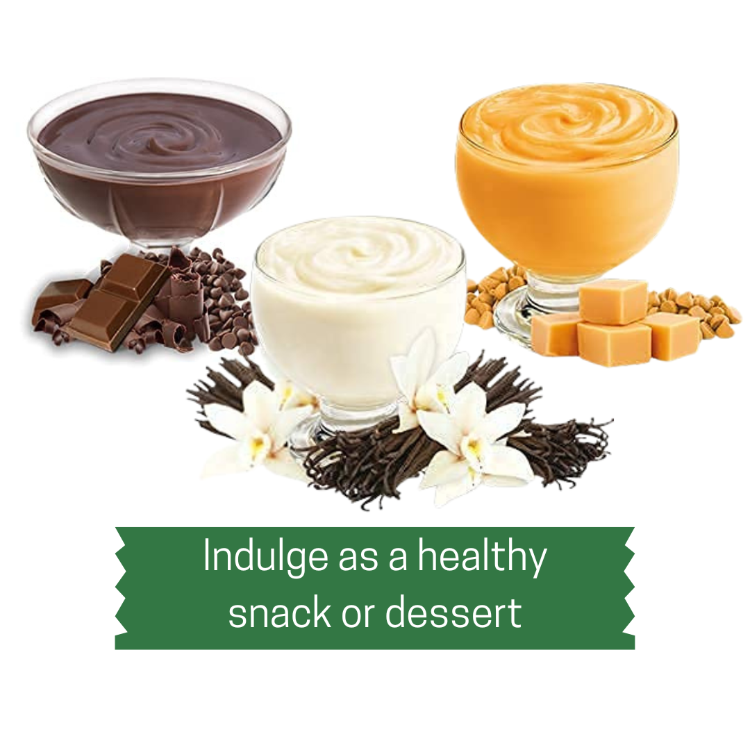 Simple Mixes Natural Instant Pudding Mix, Vanilla, Chocolate, Salted Caramel, Dye-Free, Fat-Free, Gluten-Free, Kosher, Variety 3 Pack