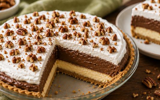 Chocolate Vanilla Pudding Pie