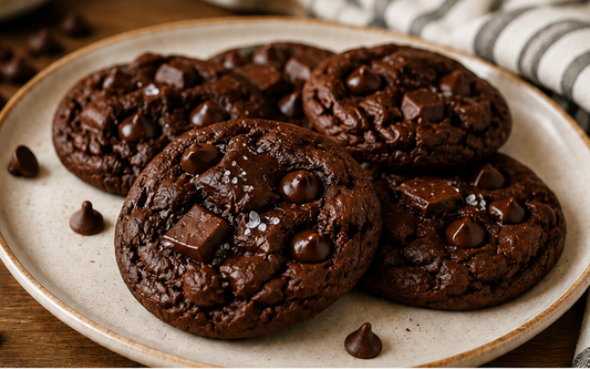 Quadruple Chocolate Soft Fudge Cookies