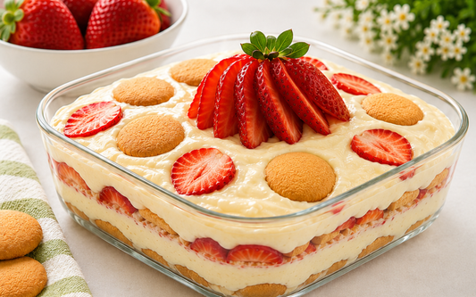 Strawberry Vanilla Wafer Pudding