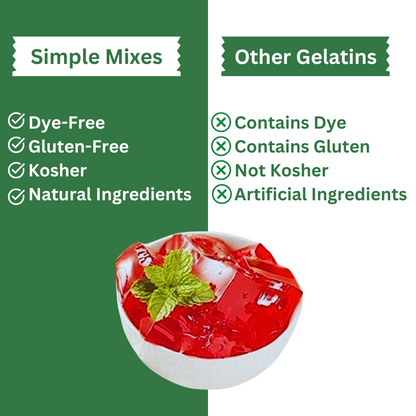 Simple Mixes Natural Gelatin Mix - Cherry, 3 Pack