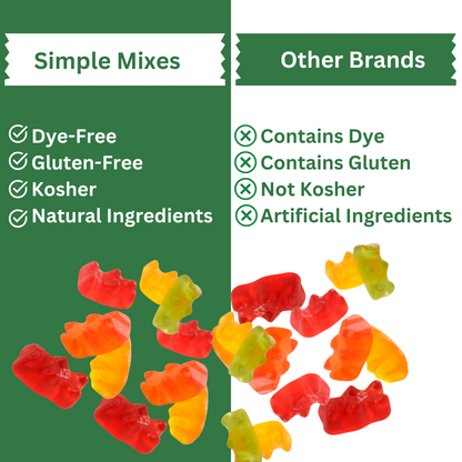 Simple Mixes Natural Dye-Free, Gluten-Free Gummy Mix - Orange, 3 Pack