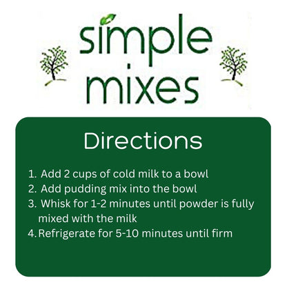 Simple Mixes Natural Instant Pudding Mix, Vanilla, Chocolate, Salted Caramel, Dye-Free, Fat-Free, Gluten-Free, Kosher, Variety 3 Pack